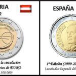 Monedas y billetes de euro para imprimir